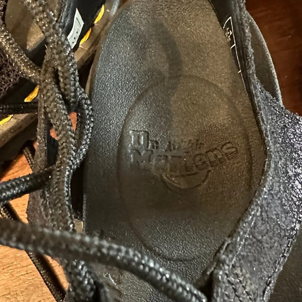 ✔️#66 Dr. Martens Black Glitter Platform Nartilla Gladiator Sandals - Picture 4 of 9